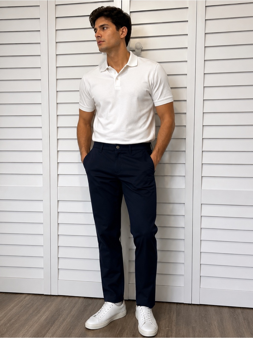 Collar & Co. NWT Navy Apex Tech Modern, Tailored Fit Pant, Wrinkle resistant.